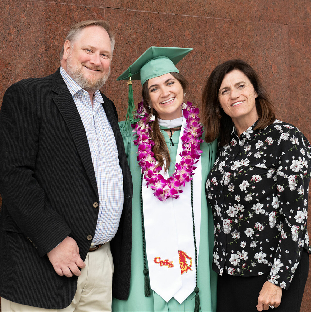 A Scripps College graduate with parents