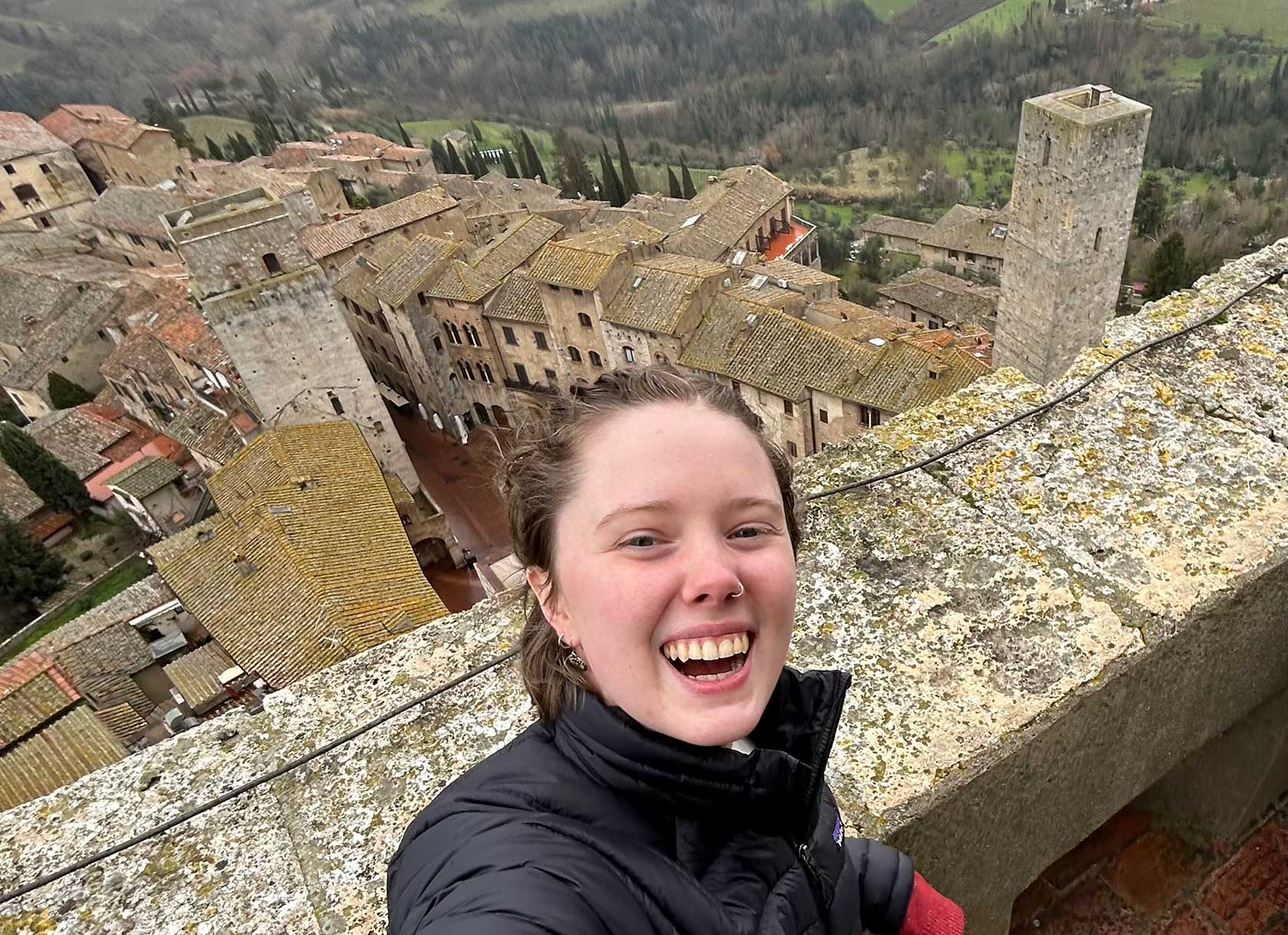 Emily's field trip with a Sienese art history class to San Gimignano